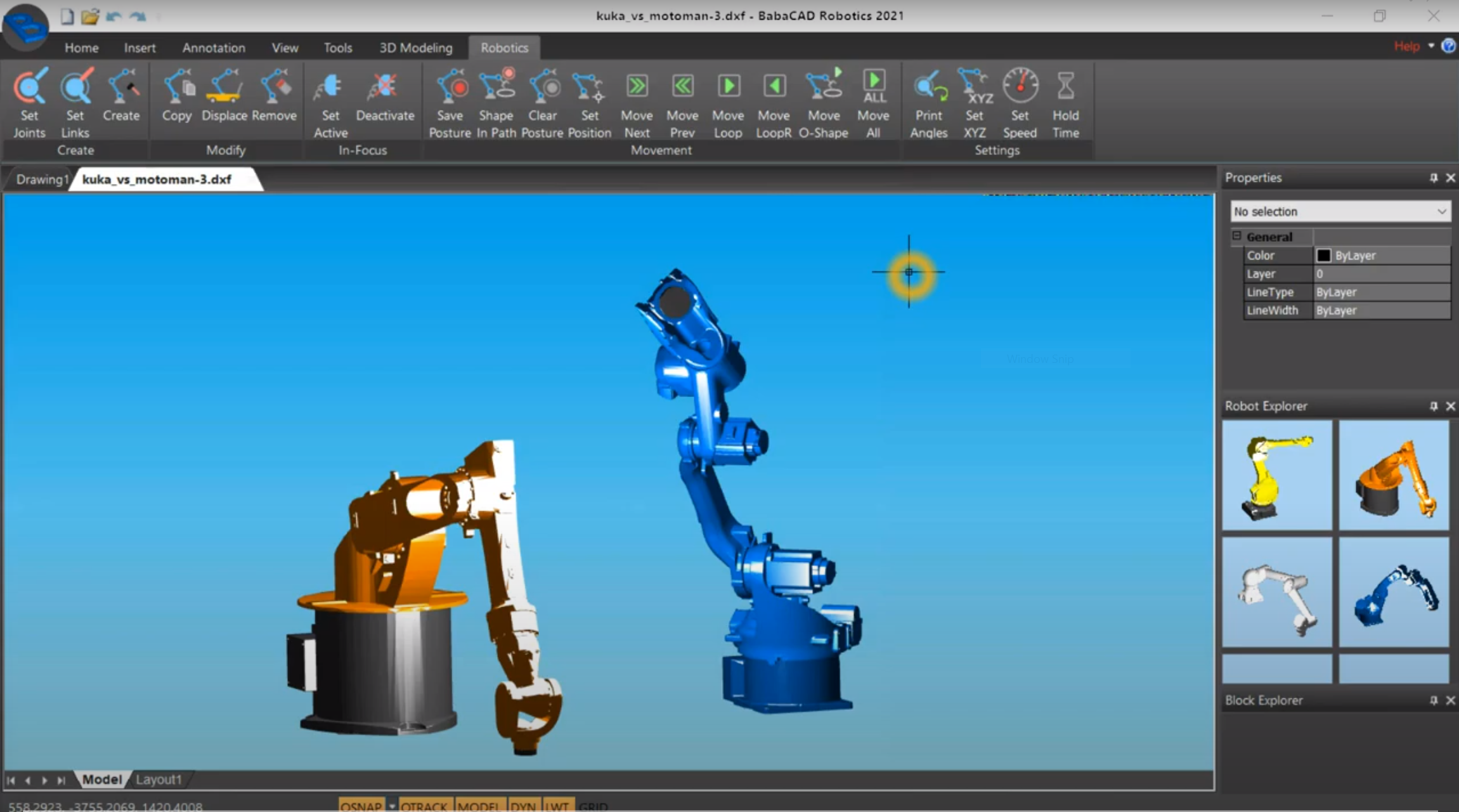 BabaCAD Robotics 2021 - Simulation & Control software